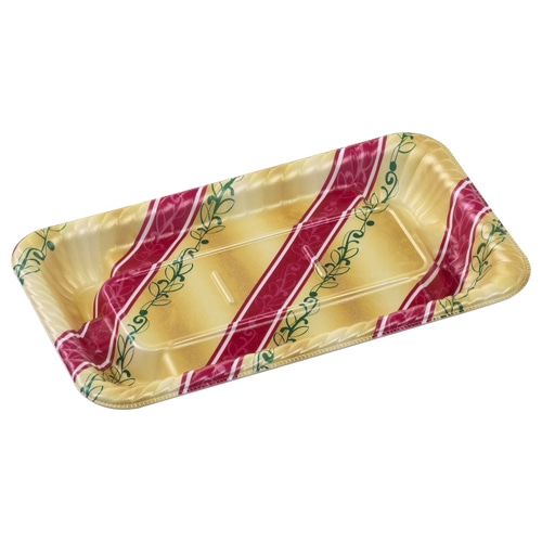 エフピコ オードブル容器 MFPティアラ角台 本体 25-14 リッチ赤 50枚/袋(ご注文単位12袋)【直送品】