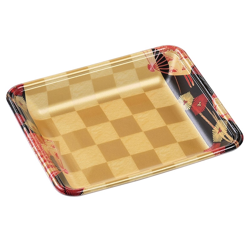 エフピコ 発泡トレー容器 FLB-A17-30 扇市松金 100枚/袋(ご注文単位15袋)【直送品】