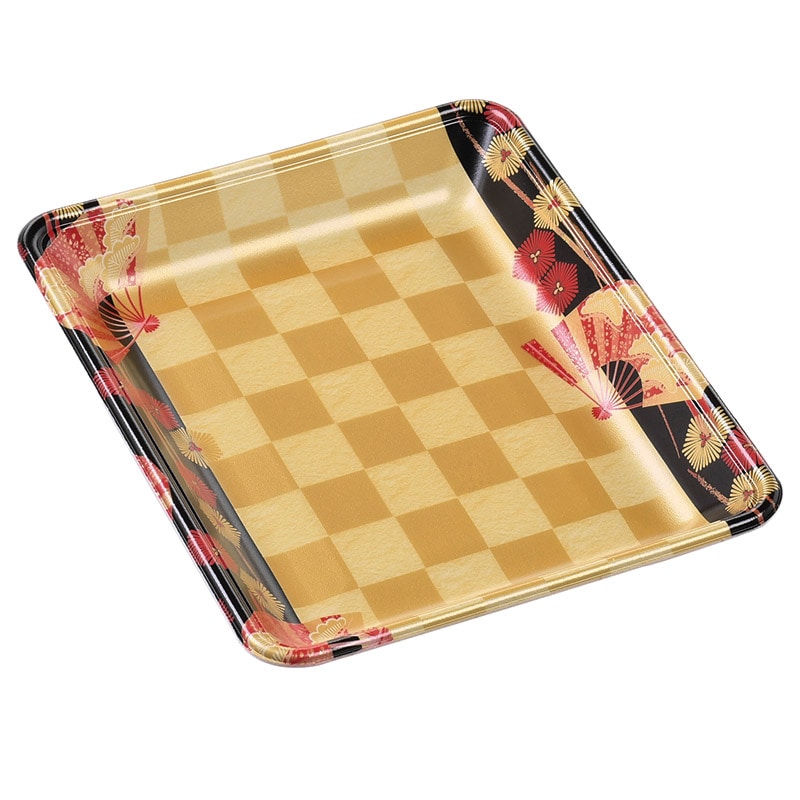 エフピコ 発泡トレー容器 FLB-A25-30 扇市松金 100枚/袋(ご注文単位9袋)【直送品】