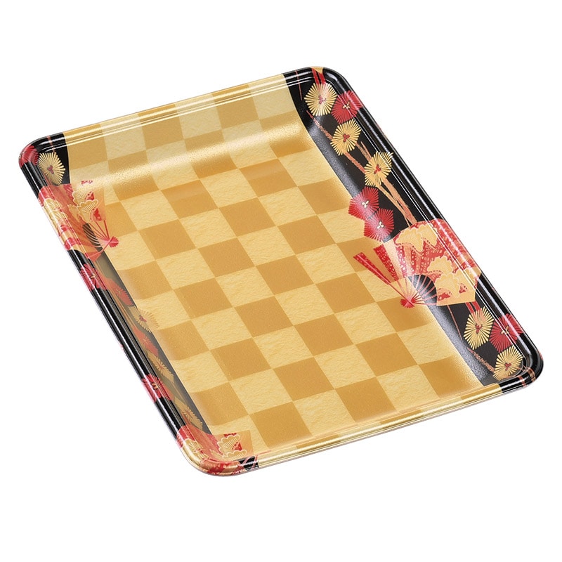 エフピコ 発泡トレー容器 FLB-A28-30 扇市松金 100枚/袋(ご注文単位9袋)【直送品】