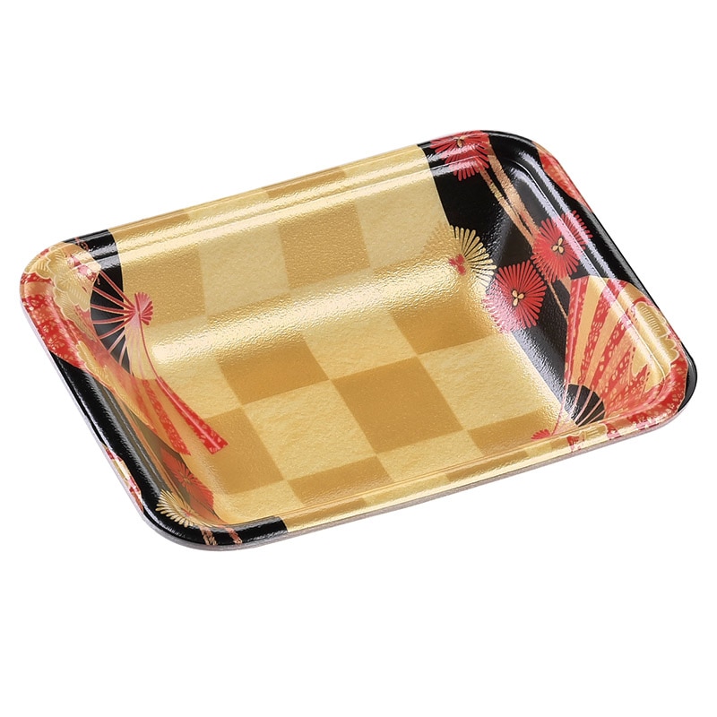 エフピコ 発泡トレー容器 FLB-V12-30 扇市松金 100枚/袋(ご注文単位30袋)【直送品】