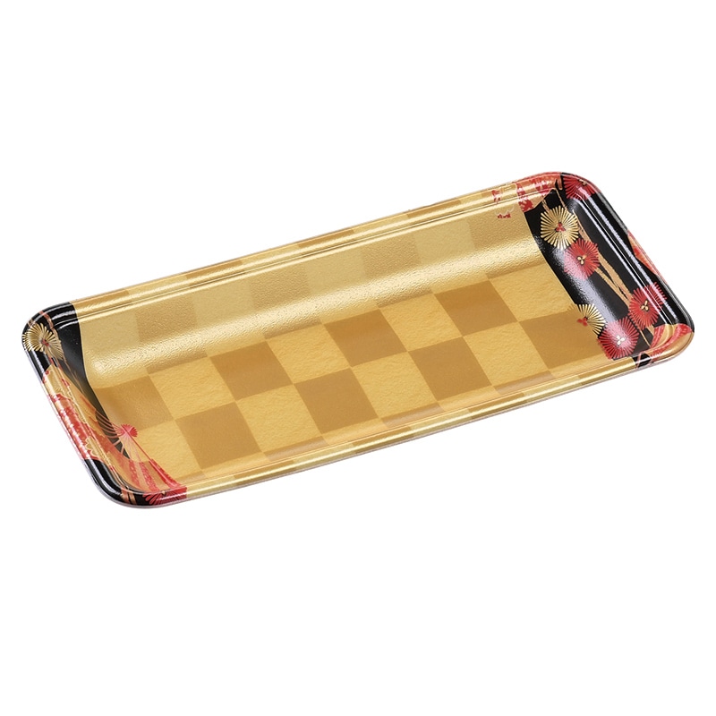 エフピコ 発泡トレー容器 FLB-Y12-25 扇市松金 100枚/袋(ご注文単位15袋)【直送品】