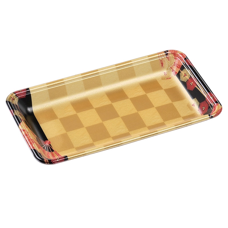 エフピコ 発泡トレー容器 FLB-Y14-25 扇市松金 100枚/袋(ご注文単位12袋)【直送品】