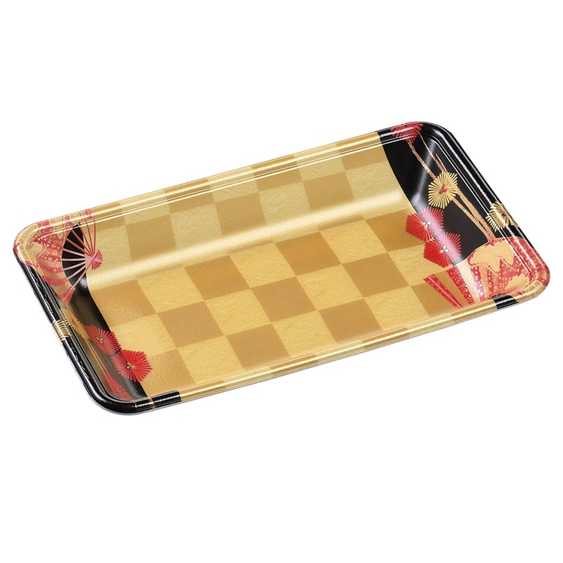 エフピコ 発泡トレー容器 FLB-Y15-33 扇市松金 100枚/袋(ご注文単位12袋)【直送品】