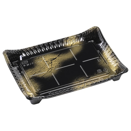 エフピコ 刺身容器 京錦 本体 25-18R 渋み金 50枚/袋(ご注文単位6袋)【直送品】