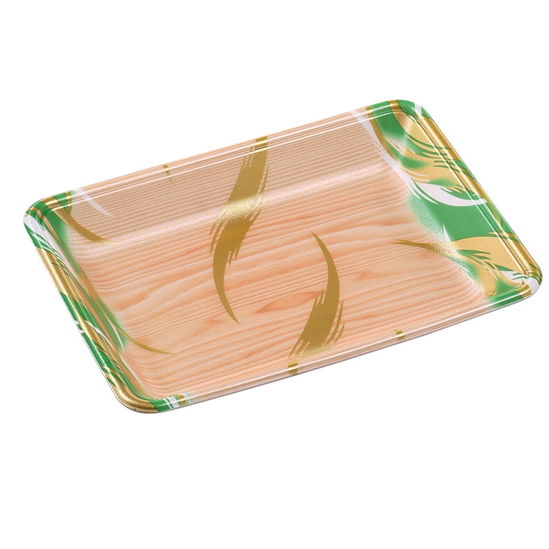 エフピコ 発泡トレー容器 FLB-Y18-33 風紋木目緑 100枚/袋（ご注文単位9袋）【直送品】