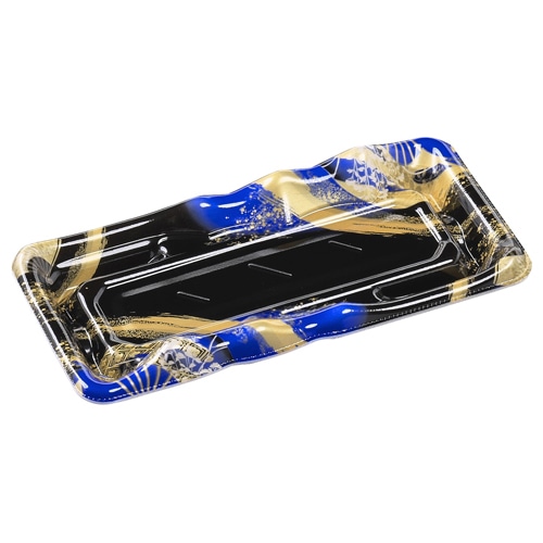 エフピコ 寿司容器 なみせ 本体 1-4 晴れ着青 50枚/袋(ご注文単位24袋)【直送品】