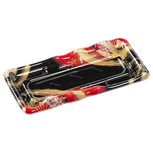 エフピコ 寿司容器 なみせ 本体 1-4 晴れ着赤 50枚/袋(ご注文単位24袋)【直送品】