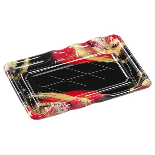 エフピコ 寿司容器 なみせ 本体 2-4 晴れ着赤 50枚/袋(ご注文単位18袋)【直送品】