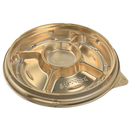 エフピコ オードブル容器 シャトープラッター 本体 丸20 金 25枚/袋(ご注文単位12袋)【直送品】