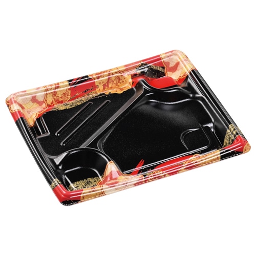 エフピコ 弁当容器 MFPかすが 本体 24-20-1A 福寿赤 50枚/袋(ご注文単位12袋)【直送品】