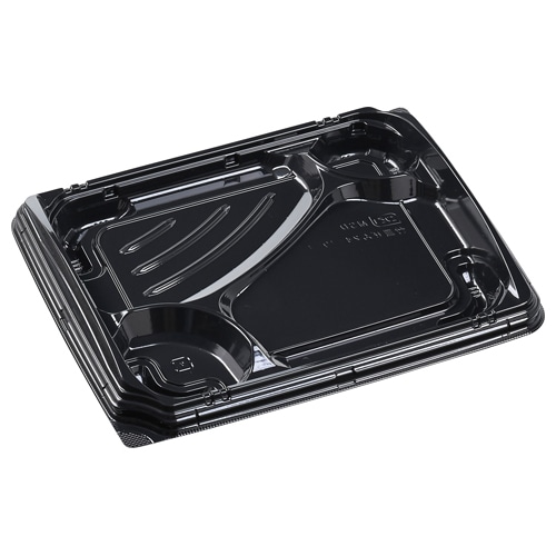 エフピコ 弁当容器 MSD竹皿膳 本体 24-19-1 黒 50枚/袋(ご注文単位12袋)【直送品】