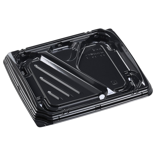 エフピコ 弁当容器 MSD竹皿膳 本体 22-19-1 黒 50枚/袋(ご注文単位12袋)【直送品】