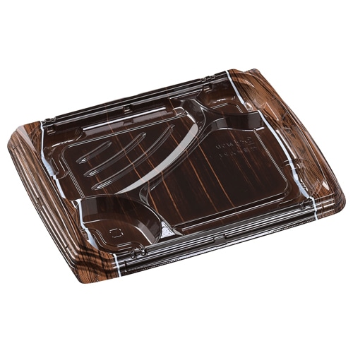 エフピコ 弁当容器 MSD竹皿膳 本体 24-19-1 ボストン茶 50枚/袋(ご注文単位12袋)【直送品】