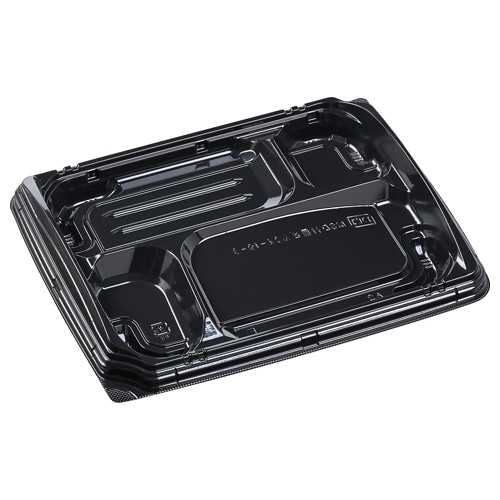 エフピコ 弁当容器 MSD竹皿膳 本体 24-19-3 黒 50枚/袋(ご注文単位12袋)【直送品】