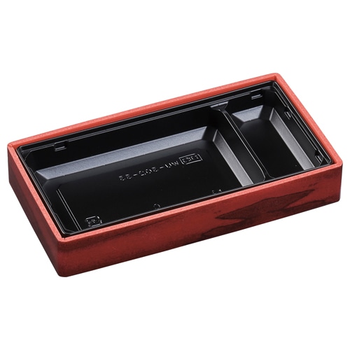 エフピコ 折箱弁当容器 本体 WU-302-33 赤板目 15枚/袋(ご注文単位18袋)【直送品】