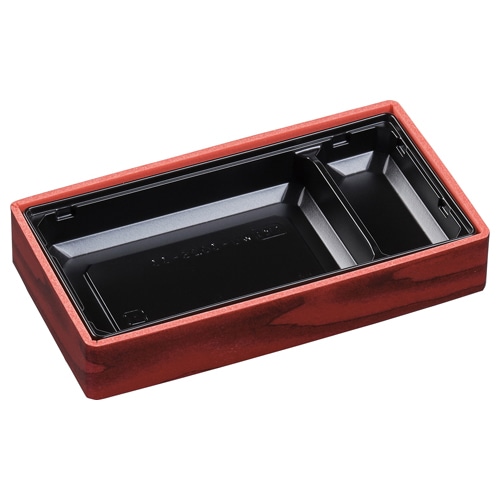 エフピコ 折箱弁当容器 本体 WU-302S-33 赤板目 20枚/袋(ご注文単位15袋)【直送品】