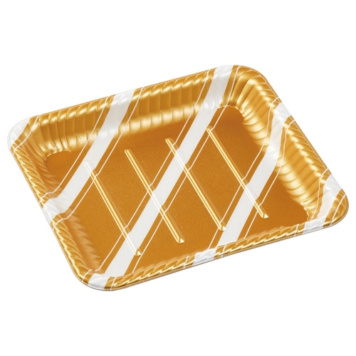 エフピコ オードブル容器 MFPティアラ角皿 本体 25-22 スラン金 50枚/袋(ご注文単位12袋)【直送品】