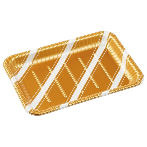 エフピコ オードブル容器 MFPティアラ角皿 本体 30-21 スラン金 50枚/袋(ご注文単位8袋)【直送品】