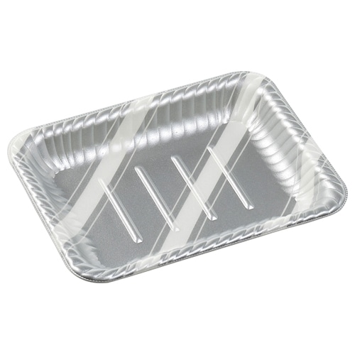 エフピコ オードブル容器 MFPティアラ角皿 本体 22-17 スラン銀 50枚/袋(ご注文単位12袋)【直送品】