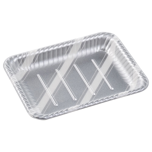 エフピコ オードブル容器 MFPティアラ角皿 本体 25-19 スラン銀 50枚/袋(ご注文単位12袋)【直送品】