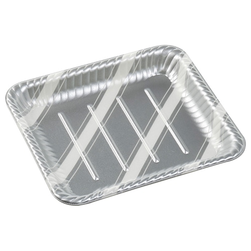 エフピコ オードブル容器 MFPティアラ角皿 本体 25-22 スラン銀 50枚/袋(ご注文単位12袋)【直送品】