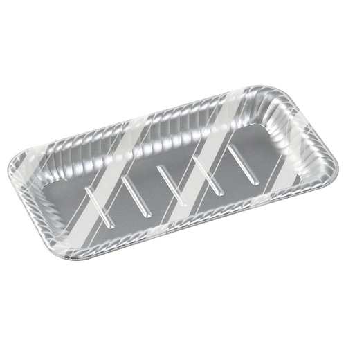 エフピコ オードブル容器 MFPティアラ角皿 本体 29-15 スラン銀 50枚/袋(ご注文単位8袋)【直送品】