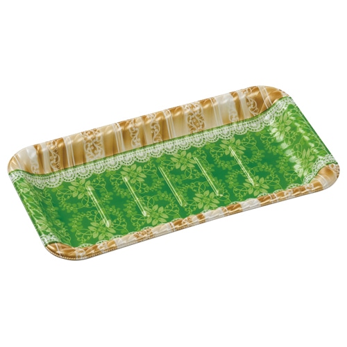 エフピコ オードブル容器 MFPティアラ角皿 本体 29-15 リラD緑 50枚/袋(ご注文単位8袋)【直送品】