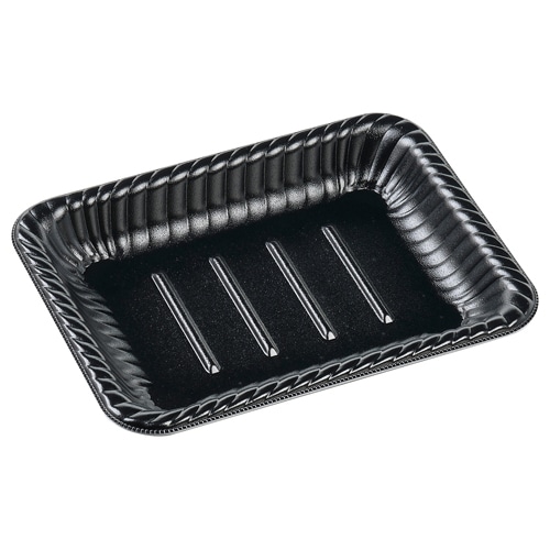 エフピコ オードブル容器 MFPティアラ角皿 本体 22-17 D黒W 50枚/袋(ご注文単位12袋)【直送品】