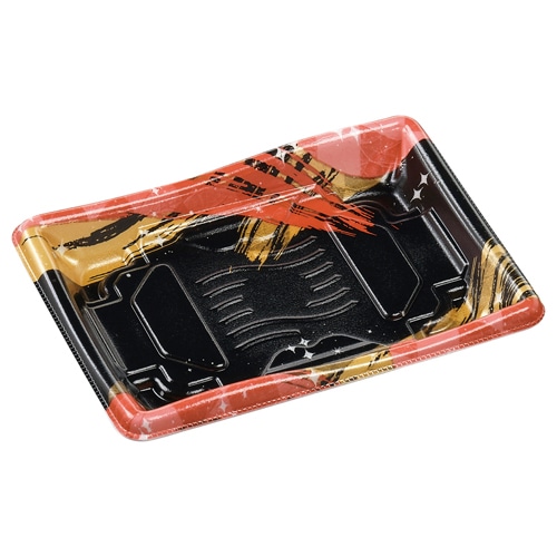 エフピコ 惣菜容器 MFP彩風 本体 18-13 はけ波赤 50枚/袋(ご注文単位24袋)【直送品】