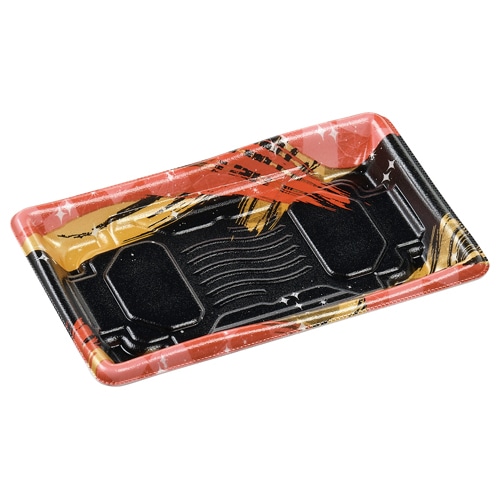 エフピコ 惣菜容器 MFP彩風 本体 20-13 はけ波赤 50枚/袋(ご注文単位18袋)【直送品】