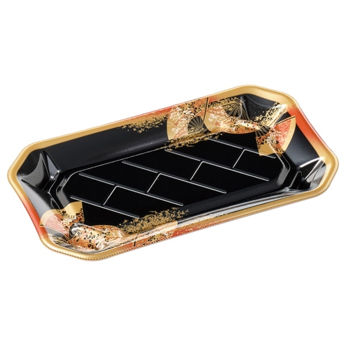 エフピコ 寿司容器　美彩　本体 2-5 金フチ扇 50枚/袋（ご注文単位16袋）【直送品】