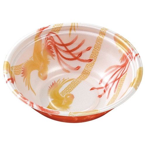 エフピコ 麺容器 MFPホット麺 本体 19(61)鉢 らん鳥赤石 50枚/袋(ご注文単位12袋)【直送品】