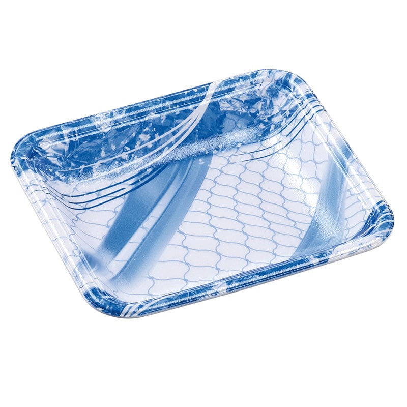 エフピコ 発泡トレー容器 FLB-V13-25 海氷青 100枚/袋（ご注文単位28袋）【直送品】