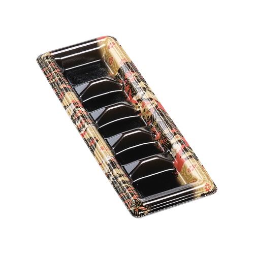 エフピコ 寿司容器　元助　本体 26-9（太巻5巻） 京雅黒 100枚/袋（ご注文単位10袋）【直送品】