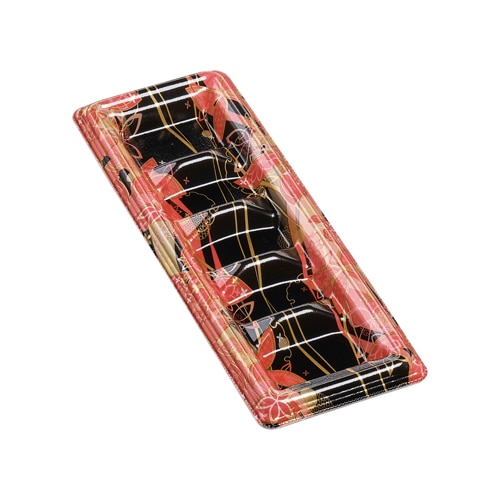 エフピコ 寿司容器　元助　本体 26-9（太巻5巻） はな舞赤 100枚/袋（ご注文単位10袋）【直送品】