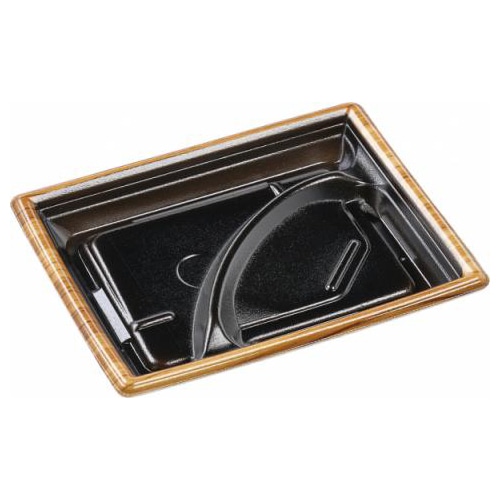 エフピコ 弁当容器　MFPモダン　本体 23-18-1 モクフチ黒 50枚/袋（ご注文単位12袋）【直送品】