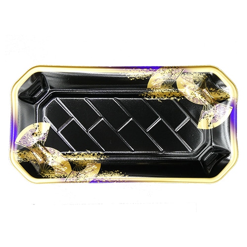 エフピコ 寿司容器　美彩　本体 2-6 金フチ扇紫 50枚/袋（ご注文単位12袋）【直送品】