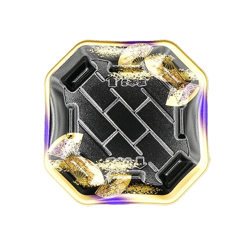 エフピコ 寿司容器　美彩　本体 3-3 金フチ扇紫 50枚/袋（ご注文単位16袋）【直送品】