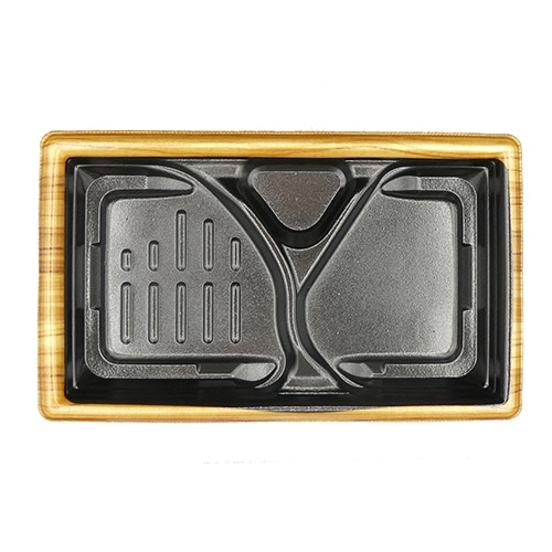 エフピコ 弁当容器　MFPモダン　本体 26-15-1浅 モクフチ黒 50枚/袋（ご注文単位12袋）【直送品】