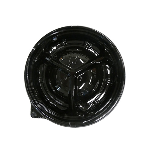 エフピコ オードブル容器　シャトープラッター　本体 丸10 黒 25枚/袋（ご注文単位16袋）【直送品】