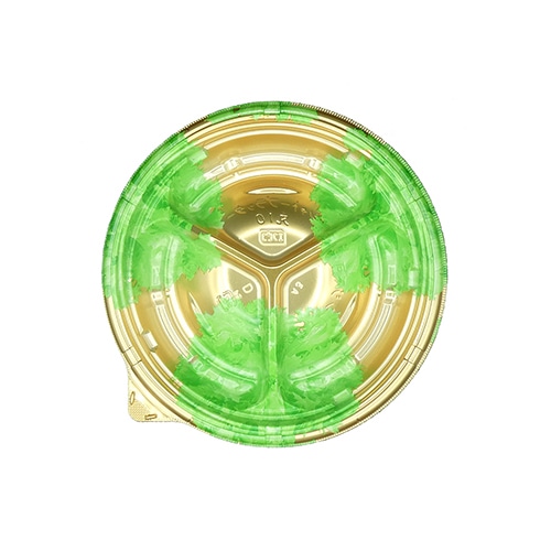 エフピコ オードブル容器　シャトープラッター　本体 丸10 金リーフ 25枚/袋（ご注文単位16袋）【直送品】