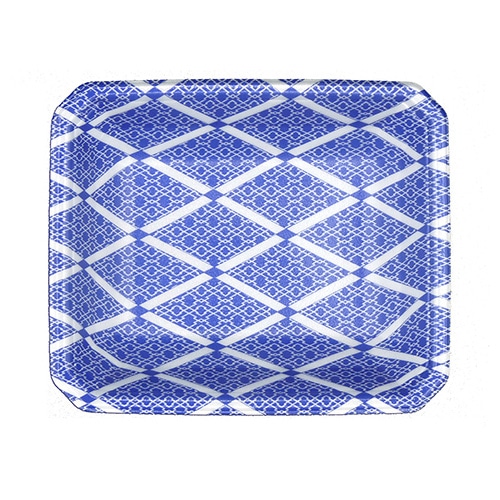 エフピコ 汎用トレー DFV-15-12（30） ひし格子青 100枚/袋（ご注文単位28袋）【直送品】