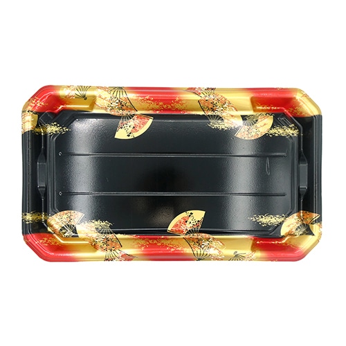 エフピコ 寿司容器　美彩　本体 3-10 金フチ扇 10枚/袋（ご注文単位30袋）【直送品】