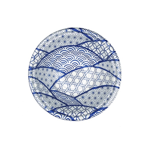 エフピコ 麺容器 MFPホット麺 本体 19(61)鉢 なみ紋青 50枚/袋(ご注文単位12袋)【直送品】