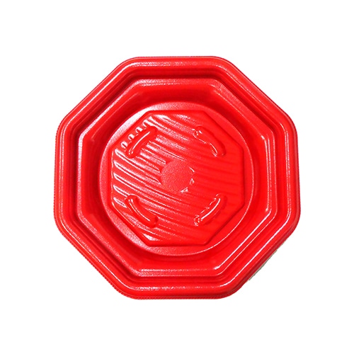 エフピコ 軽食容器　MFPグラブ八角　本体 18-18 M赤黒 50枚/袋（ご注文単位12袋）【直送品】