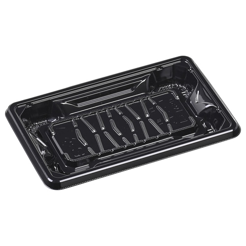 エフピコ 惣菜容器 MSDホットグラン 本体 1(18-11) R黒 50枚/袋(ご注文単位24袋)【直送品】