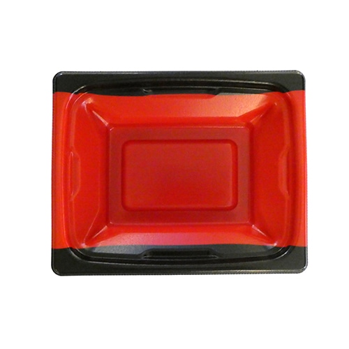 エフピコ 丼容器　MFP角盛重　本体 19-15 フチ黒赤 50枚/袋（ご注文単位12袋）【直送品】