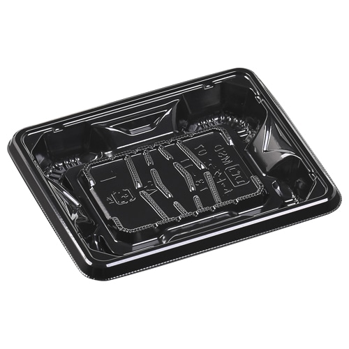 エフピコ 惣菜容器 MSDホットグラン 本体 07(13-11) R黒 50枚/袋(ご注文単位36袋)【直送品】