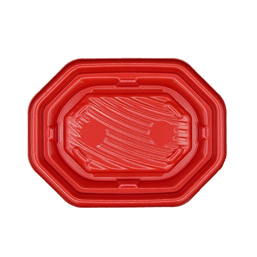 エフピコ 軽食容器　MFPグラブ八角　本体 20-15 M赤黒 50枚/袋（ご注文単位12袋）【直送品】